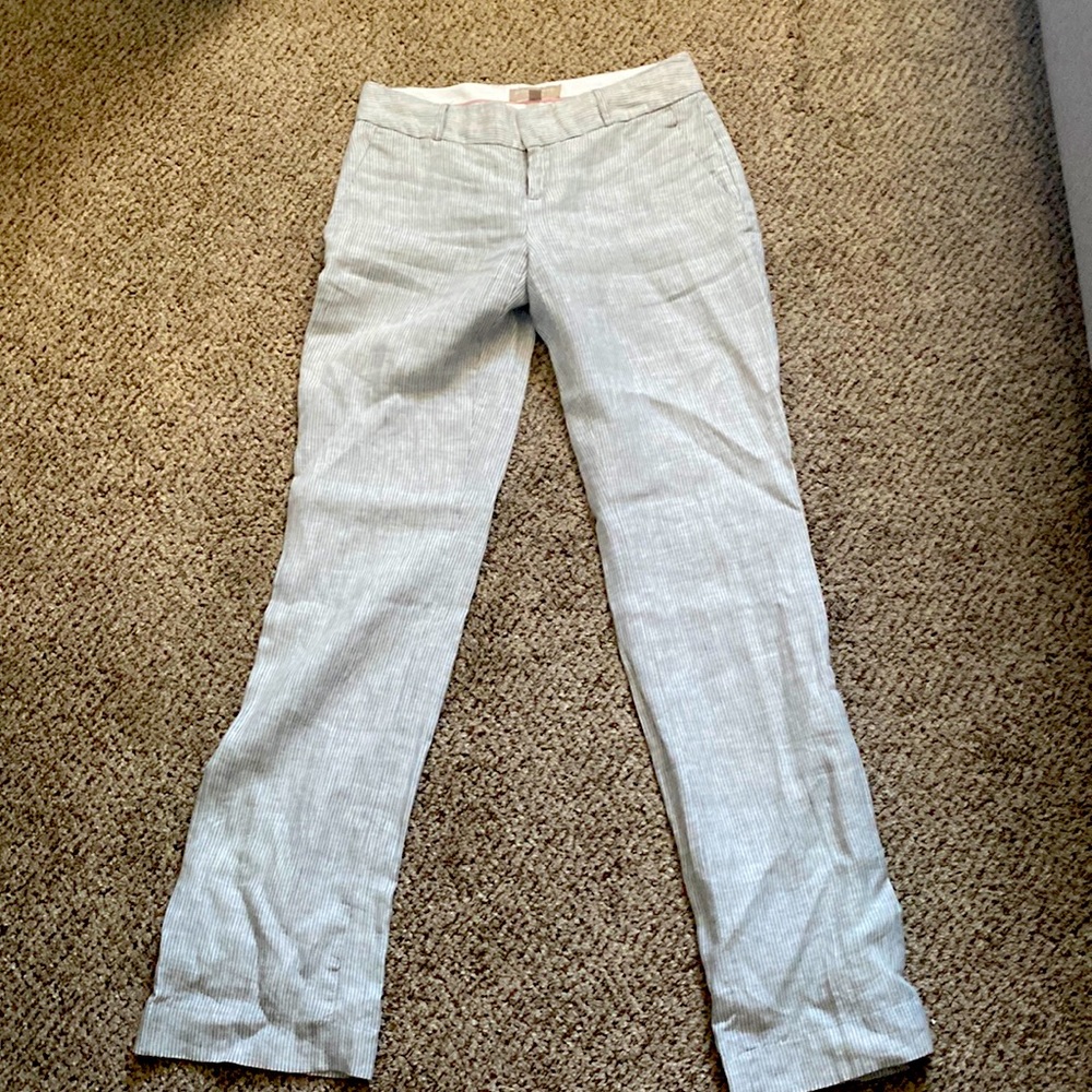 Banana Republic Linen Pinstripe Pants 2
